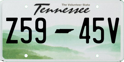 TN license plate Z5945V