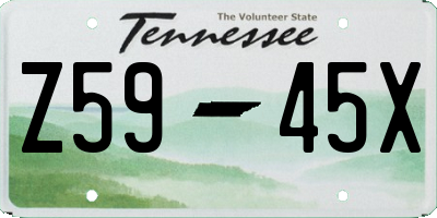 TN license plate Z5945X