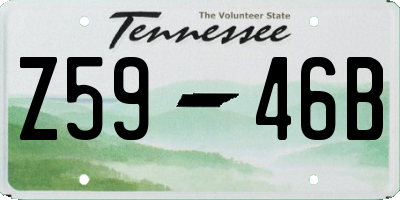 TN license plate Z5946B