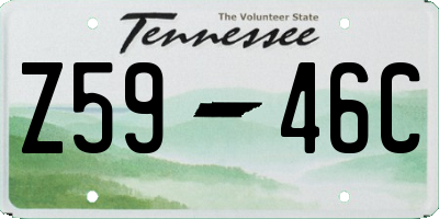 TN license plate Z5946C