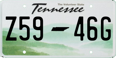 TN license plate Z5946G