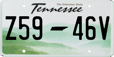 TN license plate Z5946V