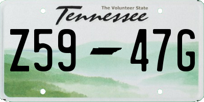 TN license plate Z5947G