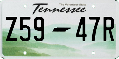TN license plate Z5947R