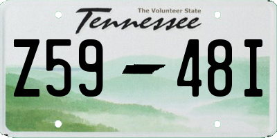 TN license plate Z5948I