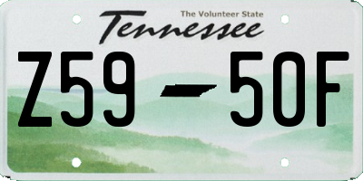 TN license plate Z5950F