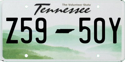 TN license plate Z5950Y