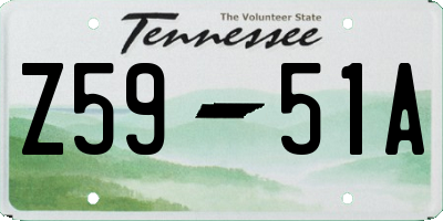 TN license plate Z5951A