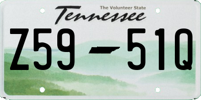 TN license plate Z5951Q