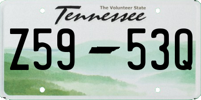TN license plate Z5953Q