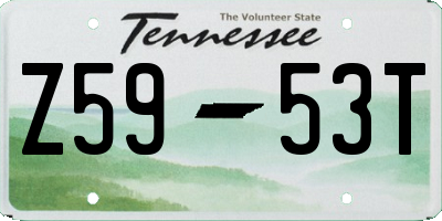 TN license plate Z5953T