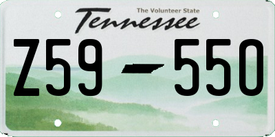 TN license plate Z5955O