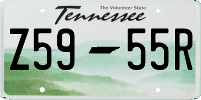 TN license plate Z5955R