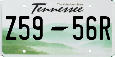 TN license plate Z5956R