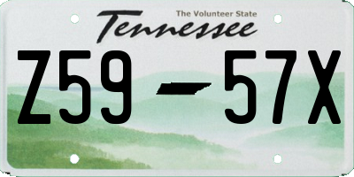 TN license plate Z5957X
