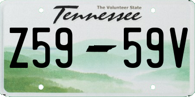 TN license plate Z5959V