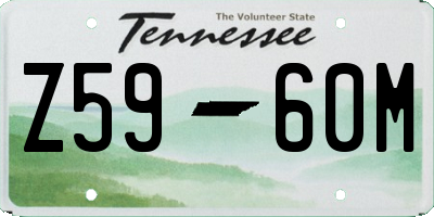TN license plate Z5960M
