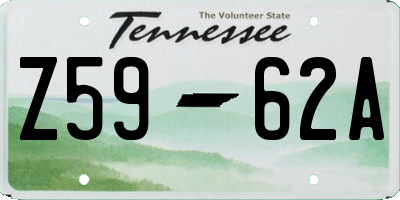 TN license plate Z5962A