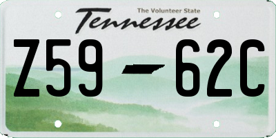 TN license plate Z5962C