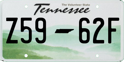 TN license plate Z5962F