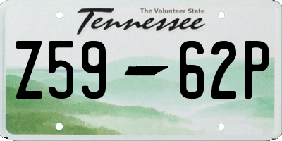 TN license plate Z5962P