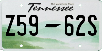 TN license plate Z5962S