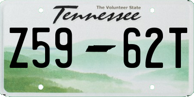 TN license plate Z5962T