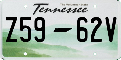 TN license plate Z5962V