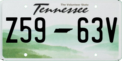 TN license plate Z5963V