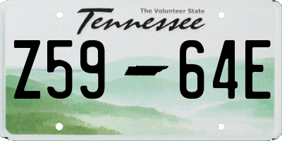 TN license plate Z5964E