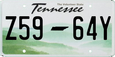 TN license plate Z5964Y