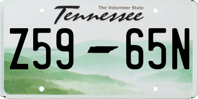 TN license plate Z5965N