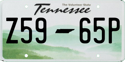 TN license plate Z5965P