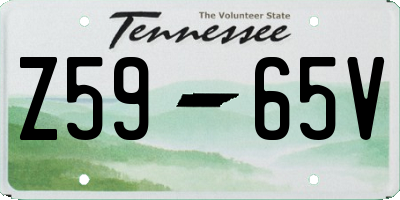 TN license plate Z5965V