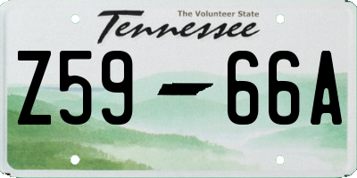 TN license plate Z5966A