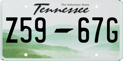 TN license plate Z5967G
