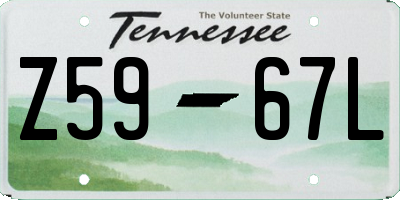TN license plate Z5967L