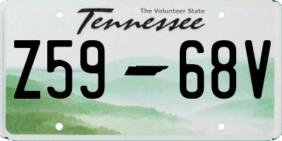 TN license plate Z5968V