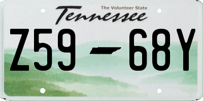 TN license plate Z5968Y