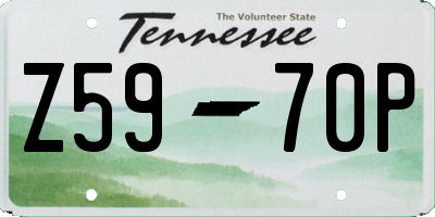 TN license plate Z5970P