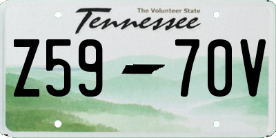 TN license plate Z5970V