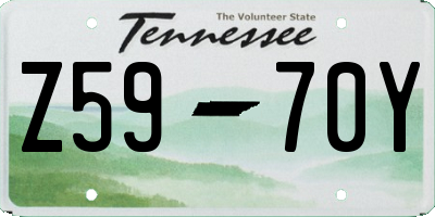 TN license plate Z5970Y