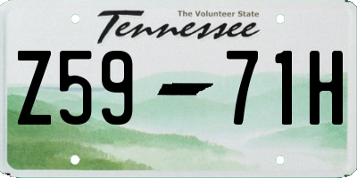TN license plate Z5971H