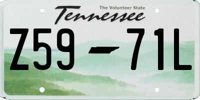 TN license plate Z5971L