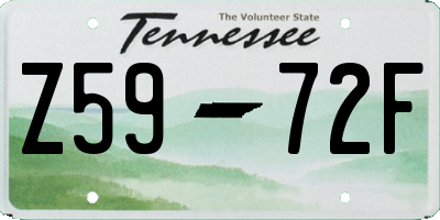TN license plate Z5972F