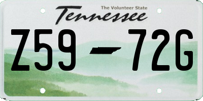 TN license plate Z5972G