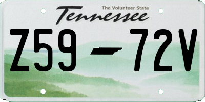 TN license plate Z5972V