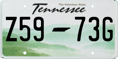 TN license plate Z5973G