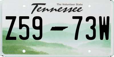 TN license plate Z5973W