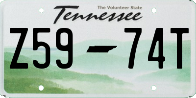 TN license plate Z5974T